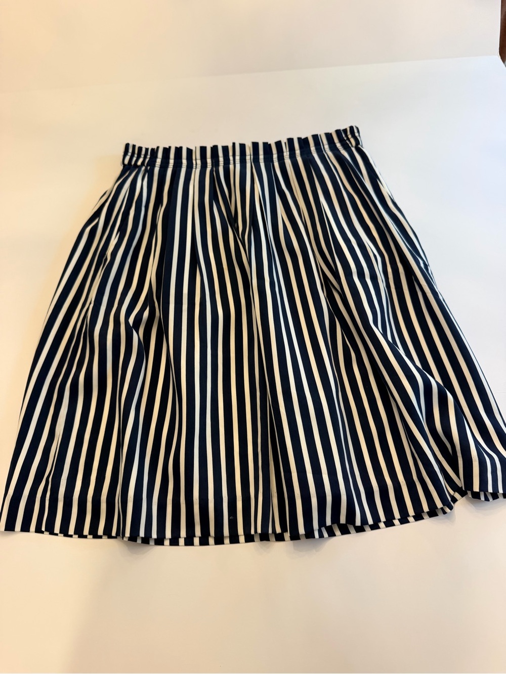 J.Crew Mercantile Navy & White Striped A-Line Skirt – Size 6